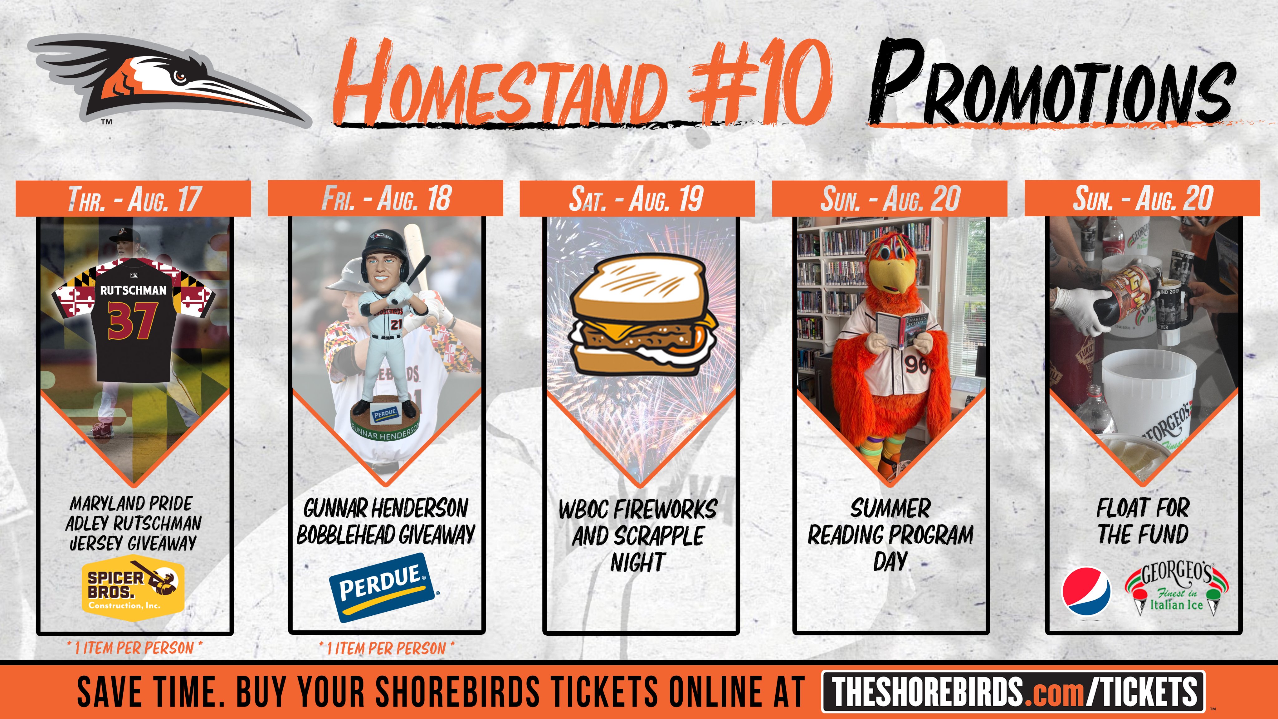 Delmarva Shorebirds on X: The Shorebirds tenth homestand of the