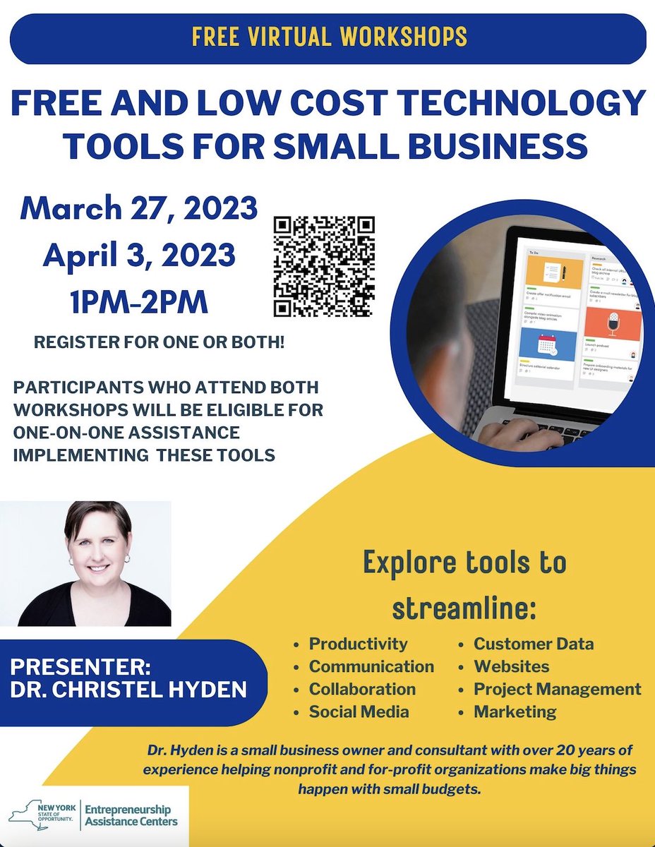 HUideaHub's tweet photo. FREE virtual workshop: tools to streamline: Productivity, Communication, Collaboration, Customer Data, Websites, Project Mgmt, Marketing. Those who attend both workshops (3/27 &amp; 4/3) will be eligible for one-on-one assistance implementing these tools! 
https://t.co/InGebFezNv https://t.co/9Xhja3CN3m