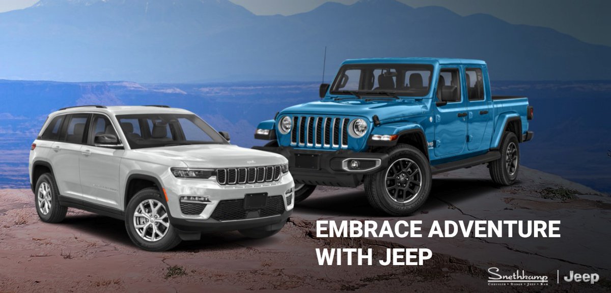 🏞️🚙 Unleash your spirit of adventure with our rugged Jeep lineup at Bill Snethkamp Chrysler Dodge Jeep Ram! From the iconic Wrangler to the versatile Grand Cherokee, there's a Jeep for every explorer. #JeepAdventure #Wrangler #GrandCherokee #OffRoadHighlandPark