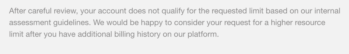 p0intsec's tweet photo. bye bye @digitalocean I never want to use your services again, After open 2 supports tickets, I received an automatic response... Is this way you respect new customers? I can't use the amount of resources I need?  Just because "I'm a new customer"....  ridiculous! https://t.co/dMR3XBMYyo