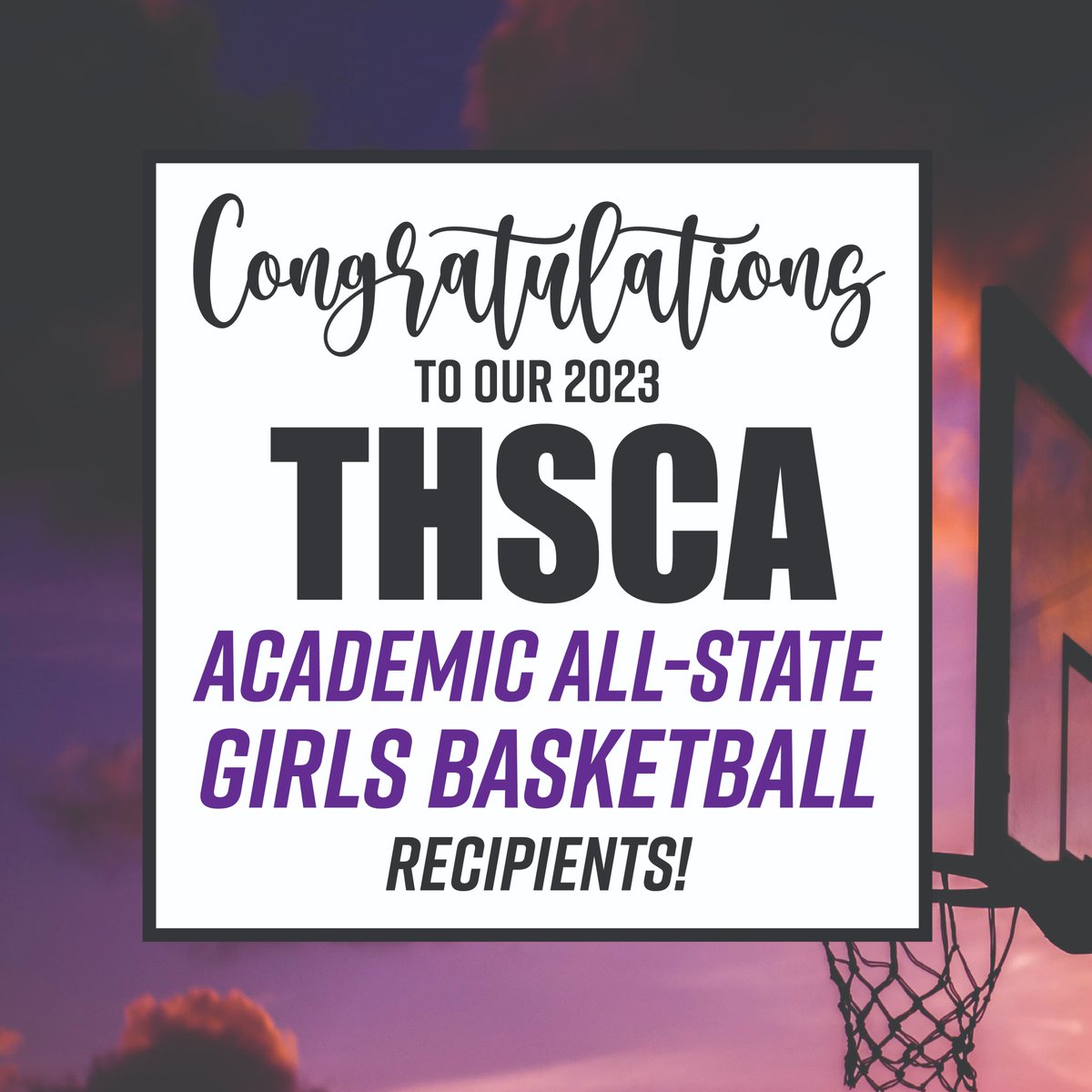 THSCAcoaches's tweet photo. Congratulations to the 2023 THSCA Girls Basketball Academic All-State recipients!👏🏀

Check the teams here: https://t.co/NK3V6B2c5S
#StudentAthletes 🧠✏️ https://t.co/OYWE5Lh0rt