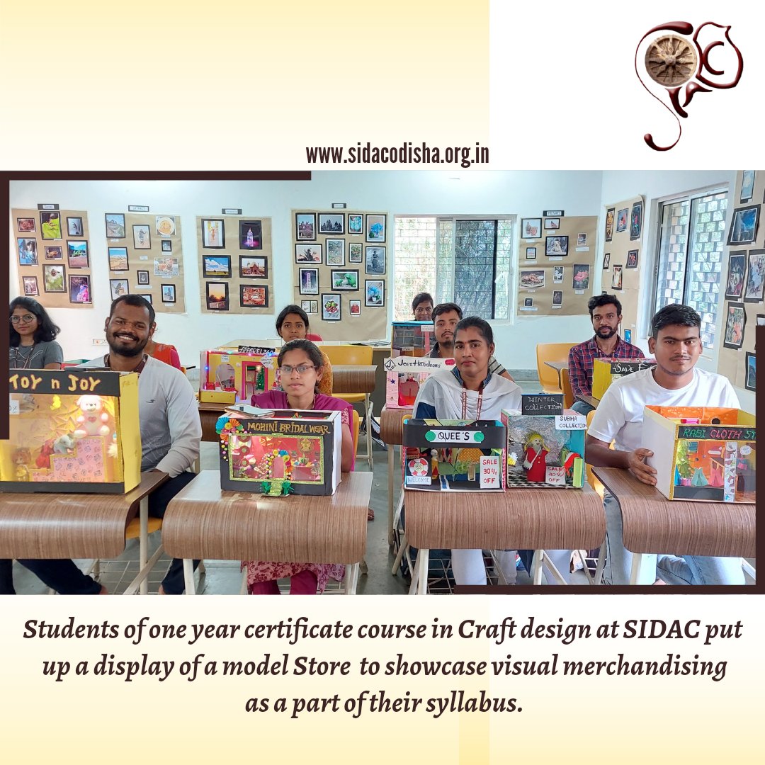 Sidac_Odisha's tweet image. Students of one year certificate course in Craft design at #SIDAC put up a display of a model store to showcase "Visual Merchandising" as a part of their syllabus.
#DesignDevelopment #Crafts #VisualMerchandising