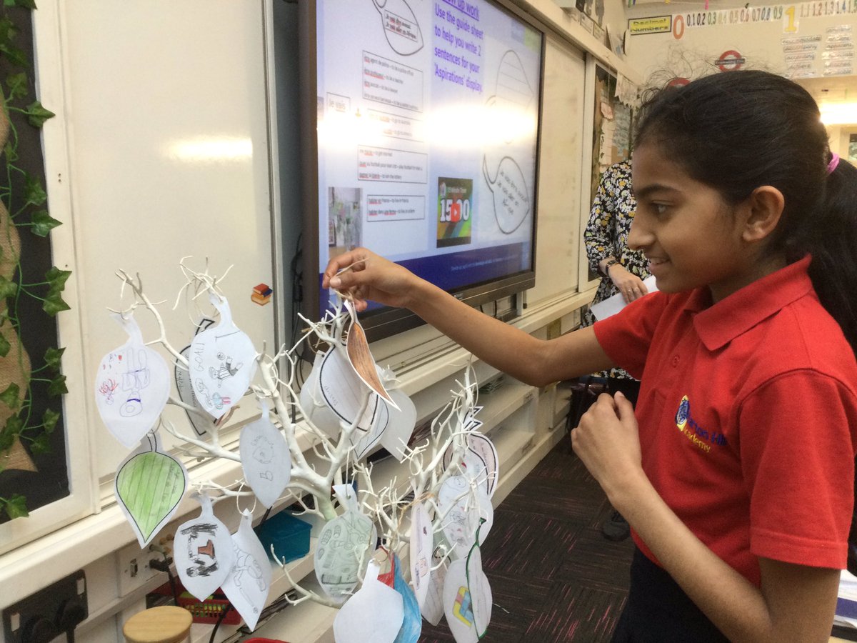 BHAInternationl's tweet photo. Year6 enjoyed writing French sentences in the future tense to tell us about their aspirations for the future. All leaves were hung on our 'Arbre de l'Aspirations'.@BhaYear6 @BHA_TQ @CWA_news @FevershamSchool @CaldiPrimary @CNicholson @BhaYear5 https://t.co/yKtCdELM65
