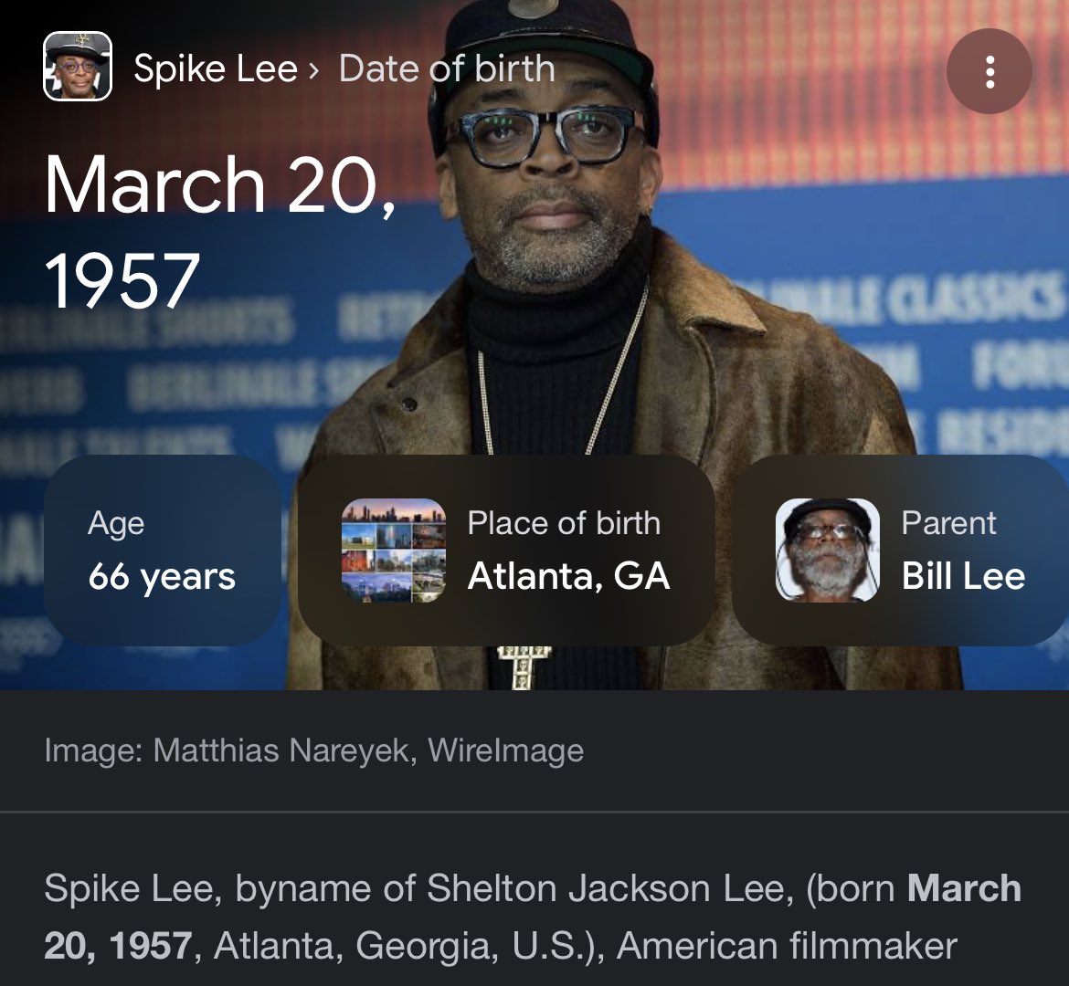 Happy Birthday to Spike Lee. My favorite Lee film is Crooklyn. 