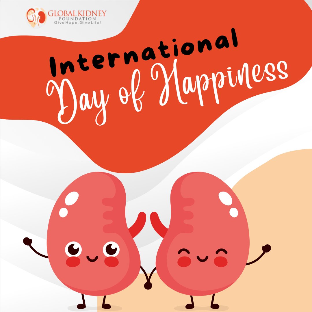 'The point is not to pay back kindness, but to pass it on.' Become a kidney donor today and make a patient internally happy.

#internationaldayofhappiness #KidneysMatter #KidneyFailure #Kidneys #CKD #CKDLife #KidneyLife #CKDSupport #KidneySupport #KidneyWarrior #KidneyStrong