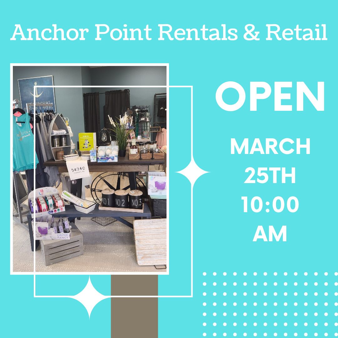 Our retail store will be open this Saturday! Lots of new spring and summer merchandise.