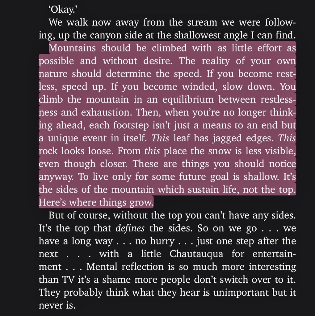 💭 "It's the sides of the mountain which sustain life, not the top. Here's where things grow."