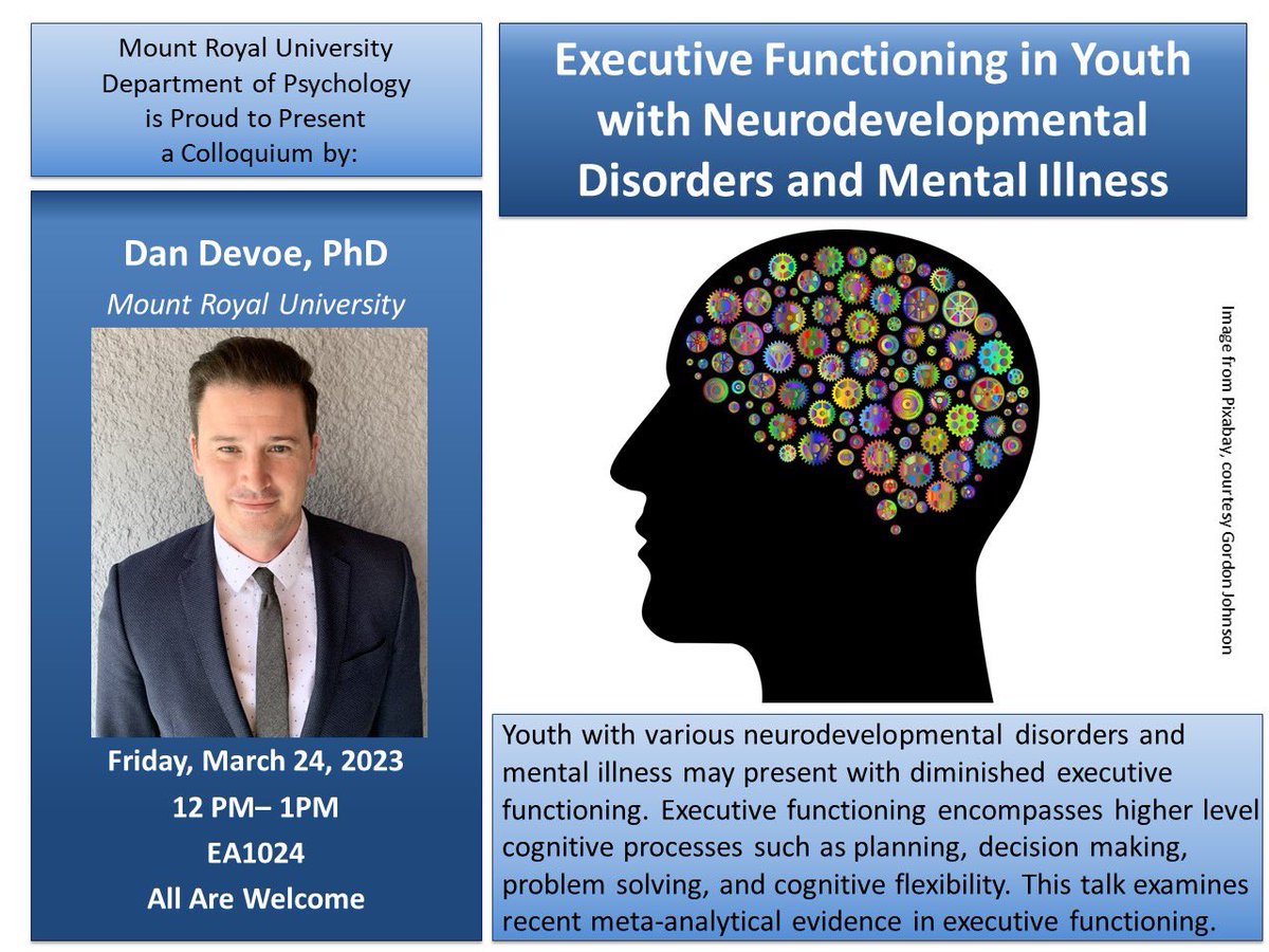 PSYCMRU1's tweet photo. Please join us on Friday in EA1024 our very own Dan Devoe will be presenting! All are welcome https://t.co/ykpwVpIPDv