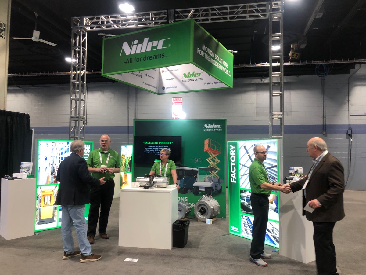 NidecMotorCorp's tweet photo. Today is the first day of #PROMAT2023 in Chicago! #Nidec Motion & Drives is located in the north hall next to the Bistro! Please stop by booth N10514 and say βhi!β When it comes to material handling, we have the #motor and #drivesolutions that do the heavy lifting for you! https://t.co/oJB6br48yj
