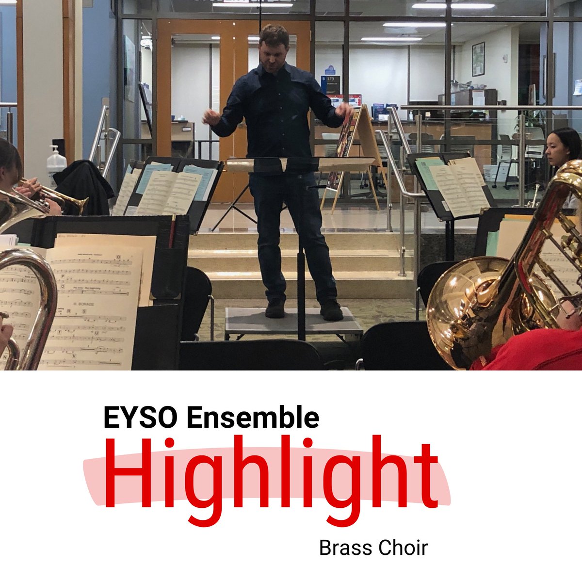 EYSO's tweet image. We're continuing our Highlight series and talking about Brass Choir - this ensemble is led by conductor Dan Sartori. Read all about them, and then grab your tickets for the upcoming April 1 concert at eyso.org/concert