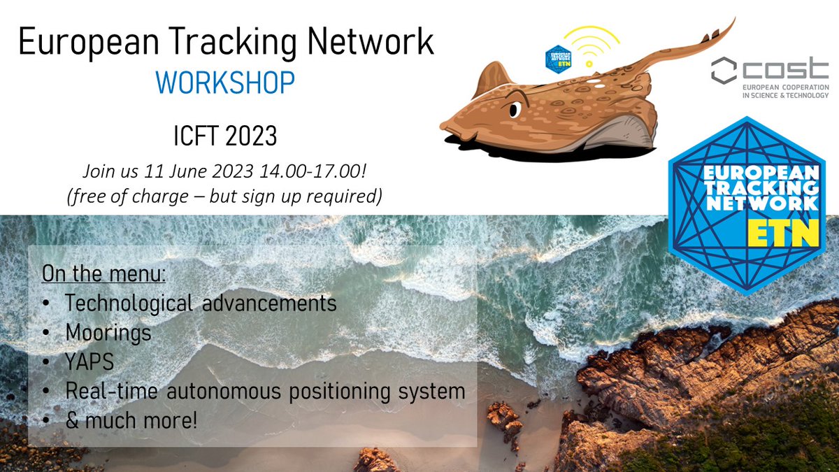 AquaticTracking's tweet photo. 📢📢 @icft2023 attendees!!

ETN organised a workshop for all fish trackers! Topics on incl. YAPS, autonomous positioning &amp; tech developments. 👀

Check out the agenda below, &amp; follow the link in the doc to sign up, for free!
https://t.co/oZpRBvHr4g

#trackingnotslacking https://t.co/FNb9JCrijr