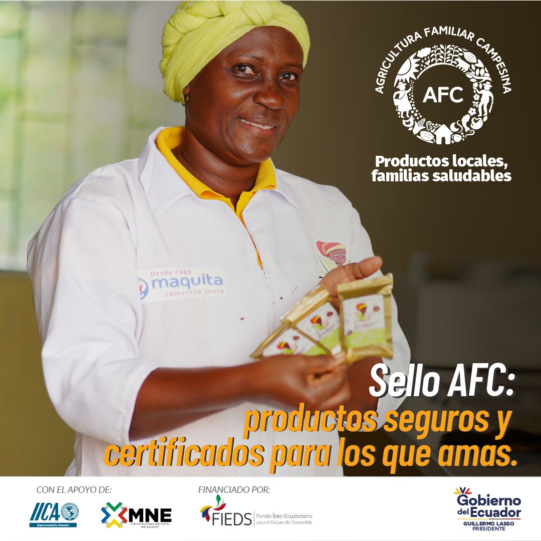 ¡Compra productos certificados!
Para obtener el #SelloAFC las familias agricultoras cumplen estrictos controles y procesos de capacitación, que garantizan una producción con bajo uso de agroquímicos y procedimientos seguros.

#ProductosLocalesFamiliasSaludables
#SelloAFC