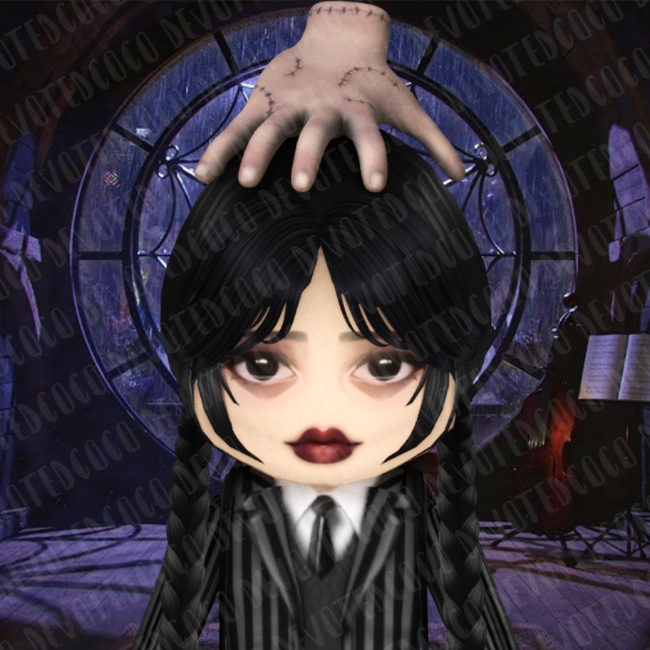 C0DEDC0C0's tweet image. New UGC creation by me, Wednesday inspired mask using blender for the model and procreate for the face. #roblox #gamedeveloper #wednesday #enid #NevermoreAcademy #outfitcreator #robloxhaircombos #robloxoutfits #robloxoutfitcreator #robloxclothing