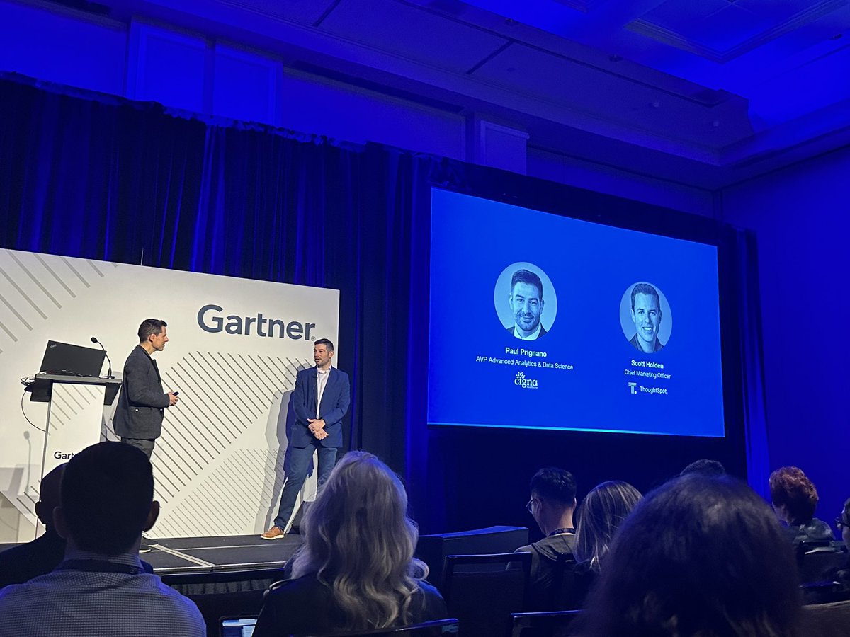 thoughtspot's tweet image. “Data is never easy. One of the things that brought us to ThoughtSpot was strategic data. We were able to put ThoughtSpot on top of our strategic data assets and make greater return on those investments.” @Cigna #dataleader at #GartnerDA