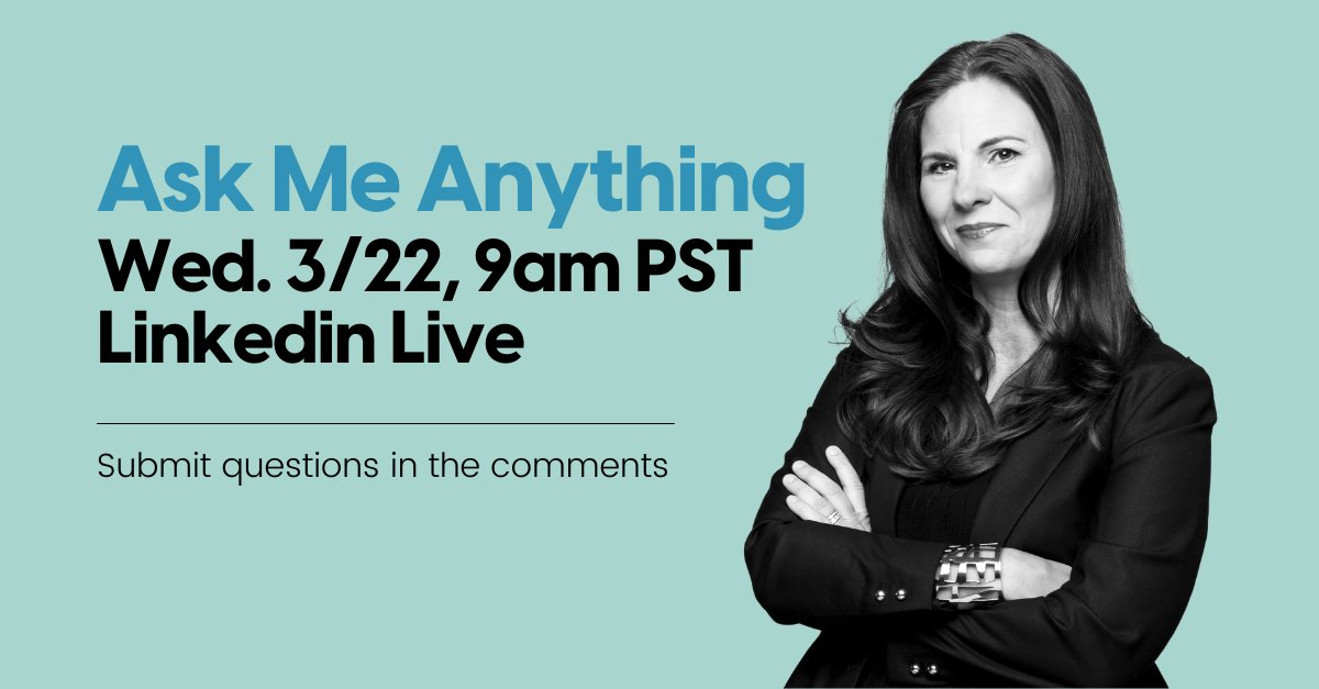 Save the date to join my first LinkedIn Live Q&amp;A! Enter your questions in the comments and I will answer live.