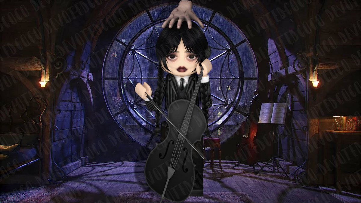 C0DEDC0C0's tweet image. New UGC creation by me, Wednesday inspired mask using blender for the model and procreate for the face. #roblox #gamedeveloper #wednesday #enid #NevermoreAcademy #outfitcreator #robloxhaircombos #robloxoutfits #robloxoutfitcreator #robloxclothing