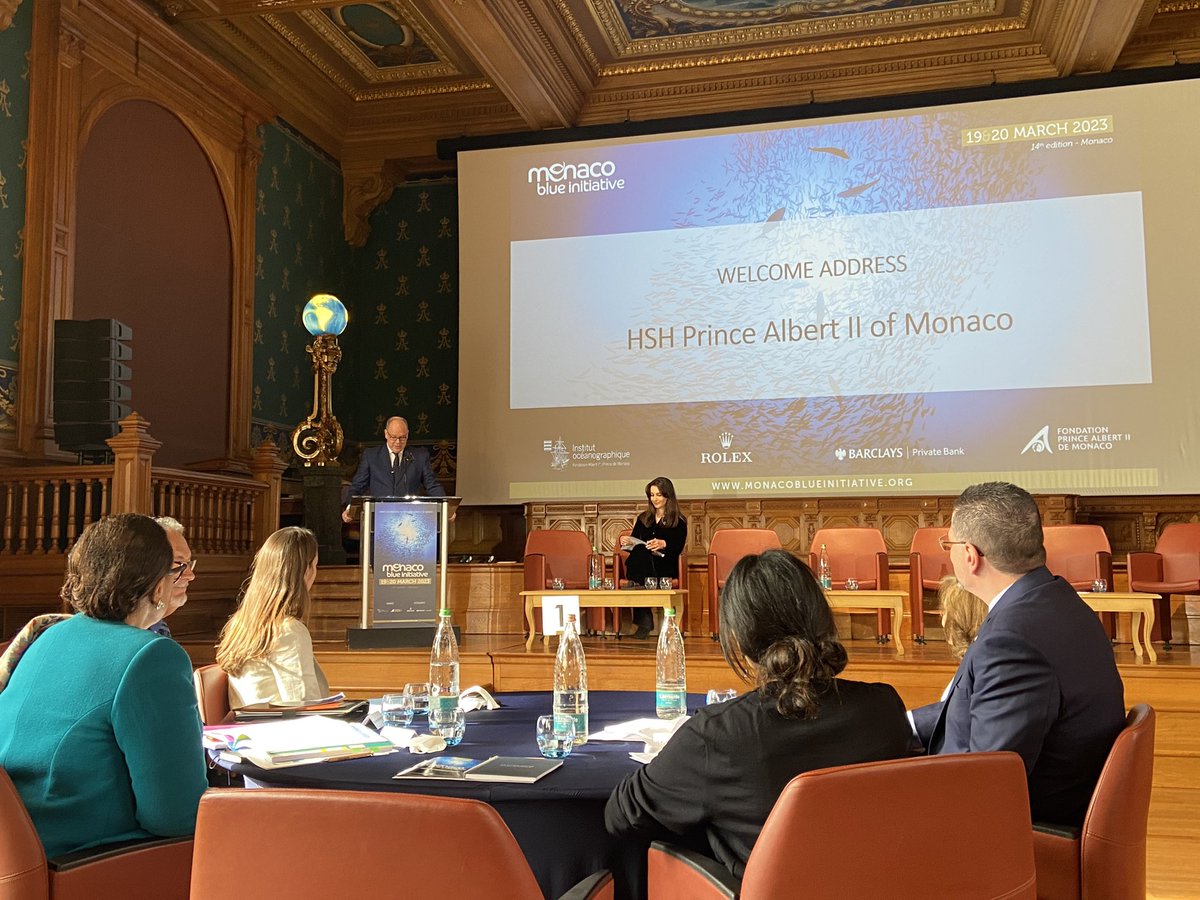 HeatherKoldewey's tweet photo. Back @OceanoMonaco for #MonacoBlueInitiative which brings together an exceptional cross section of people committed to the ocean.
Brilliantly moderated by @BBCYaldaHakim, I discussed the scientific importance of highly protected MPAs 
@marine_science @ZSLMarine @ExeterMarine https://t.co/DwWxke2ktr