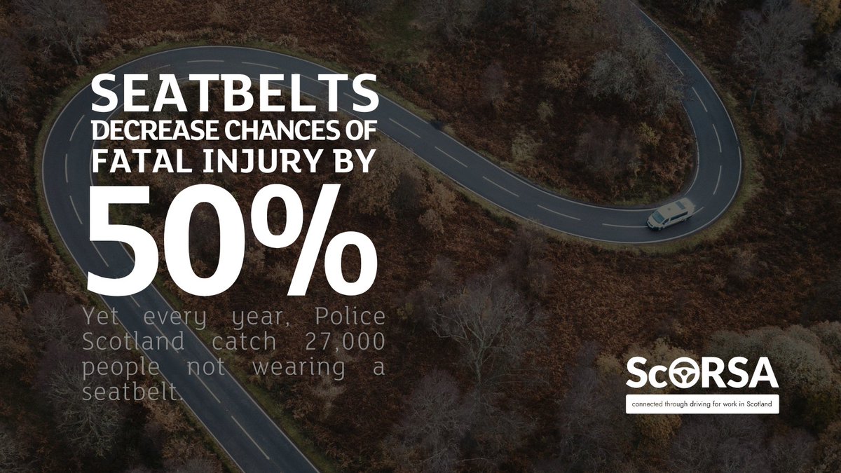 Seatbelts only work if you're wearing one 🚨 Get home safe #WearASeatbelt 🚨 
#fatalfour #occroadsafety #drivingforwork #drivetoarrive