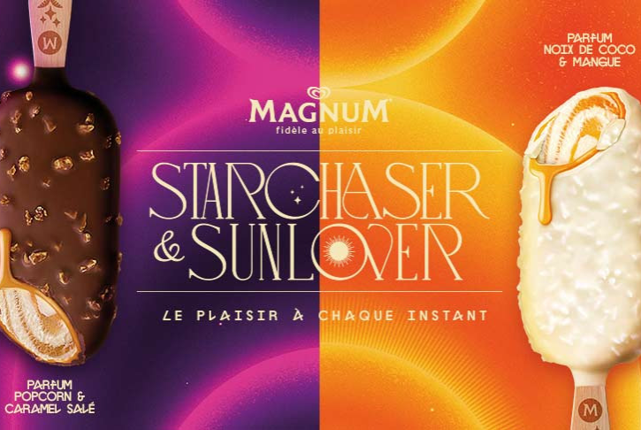 🌗Célébrez l'équinoxe du printemps avec Magnum Double Starchaser🍿 et Sunlover 🥥🥭. 2 nouveaux parfums aux saveurs inédites. #sunlover #starchaser #magnum #equinoxe