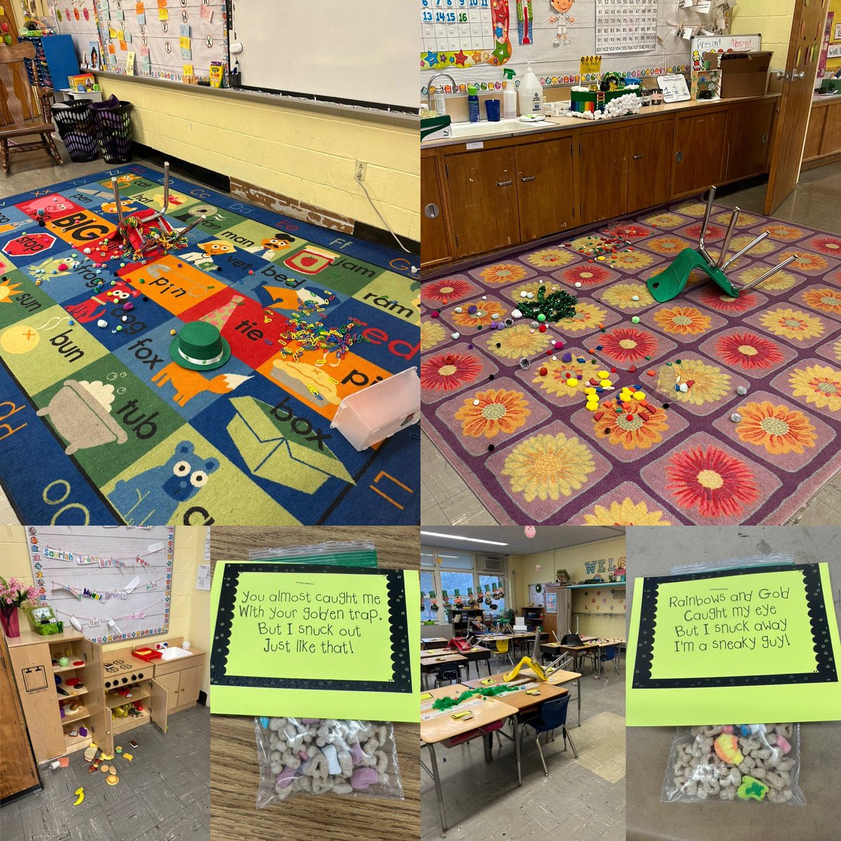 We did our best this year with our beautiful, creative, family project traps to try and catch the leprechaun, but he got away! At least he left us a treat &amp; a little pit of gold! 🍀🎩🌈☘️💚💕 <a href="/25Lafayette/">Lafayette Estates School #25</a>