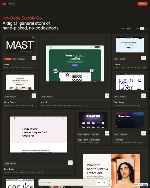 FlowRadarcom's tweet image. Fresh Webflow designs added to our insipiration directory today:
@1eco_official 
@NoCodeSupplyCo 
@SparkLoopHQ 
fabrictoken . co 
You'll find these and hundreds of other Webflow designed sites here: flowradar.com/inspiration