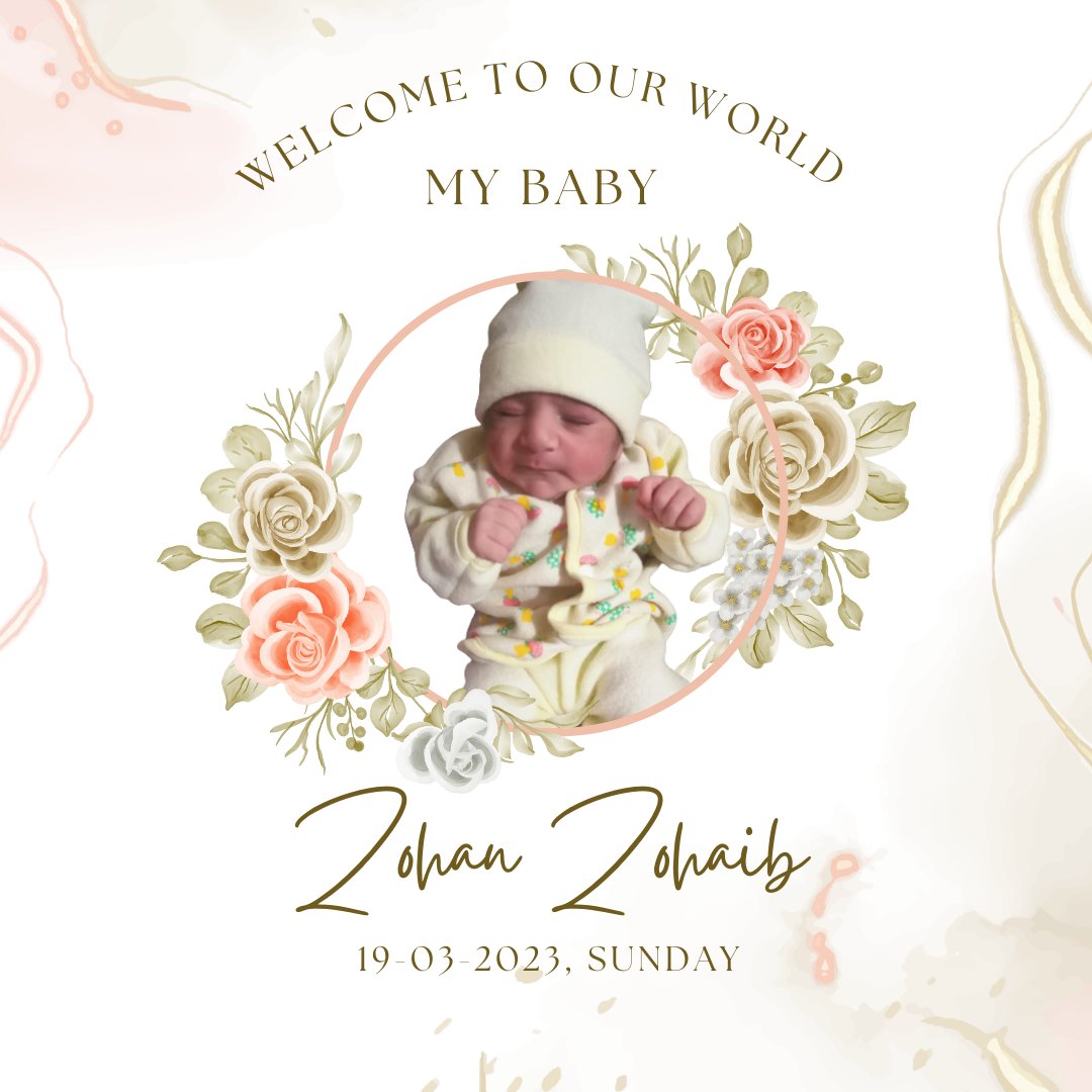 IamZohaibAbid's tweet photo. ❤️ Muhammad Zohan Zohaib ❤️

Named by his Dada Abba &amp; Chachu. Zohan means the gift from Allah Almighty. ❤️

Date of Birth  19-03-2023

#MyBaby #Baby #BabyBoy
#Blessing #Alhamdulillah 
📸 #ZohanZohaib @ZohanZohaib https://t.co/riUXSPat7L