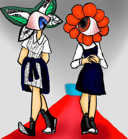 Kiwiisarabbit's tweet photo. I made this fanart of 2 content creator i only found 1 of their names @oyshenay_weirdcoreee https://t.co/2VkifPb9F4
