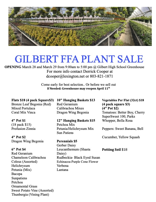 UPDATED FLYER: Please note that there has been a change to some of the prices!