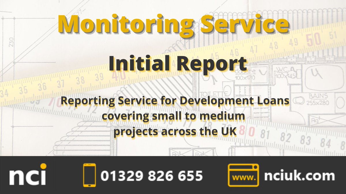 We take instructions from Development Finance Lenders to make sure that a project is feasible, assess the security review plans costs &amp; SOW 
We provide high quality photo and videos
Please contact us now to find out more.

#MonitoringService #DevelopmentFinance #RefurbishmentLoan
