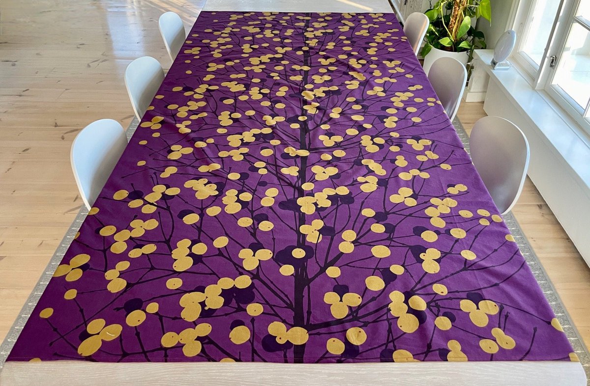 Purple Marimekko Lumimarja Fabric Tablecloth or Curtain, Scandinavian Home Decor

 #etsyshop #iammiafinland  #purple #cottontablecloth  #marimekko #lumiarja #marimekkohome #vintagemarimekko #tablecloth #vintagetablecloth #homedecor etsy.me/40fT0S6