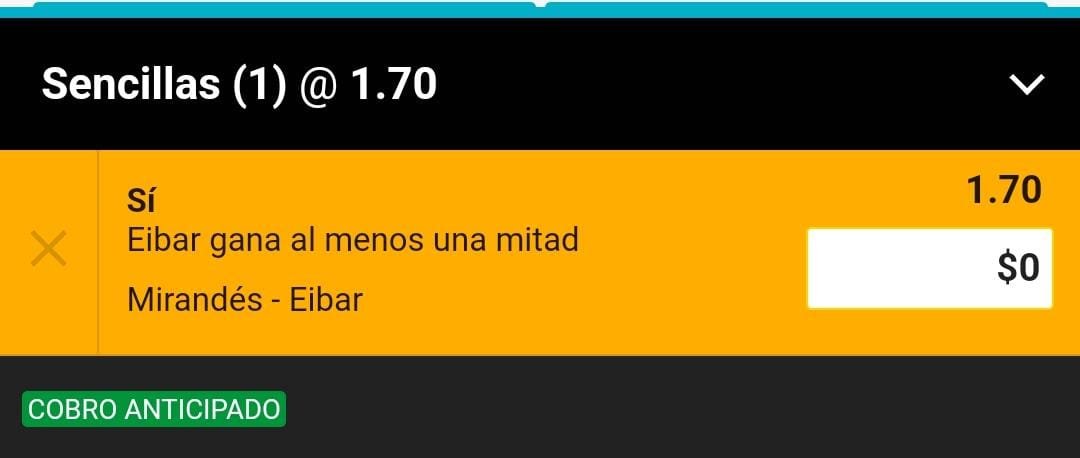 Vamos con el primer #FreePick hoy!🤞

6U para @SDEibar gana cualquier mitad.

❤️ Si nos sigues.

#FreePick #picks #PicksParlays #soccerpicks #eibar #Mirandes #LaLigaSmartBank #MirandésEibar #Armagintxoak #BetiArmaginak #bettingtwitter #SportsGambling