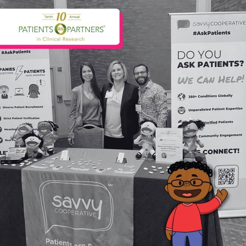 Savvy Cooperative | #AskPatients (@savvy_coop) on Twitter photo Hey DC! <a href="/jhoronjeff/">💬Jen Horonjeff | #askpatients</a>, <a href="/mollyschreiber/">Molly Schreiber</a>, Paul Caruso reporting in at #PatientsAsPartners2023 👋
Session info! askpatients.co/PaP2023 🎤
When to Ask Patients: 10 Case Studies in 10 Minutes 🔥
4:10 pm – 4:20 pm |
Find us at Table 8!📍
#AskPatients #PatientExperience #HCLDR Hey DC! <a href="/jhoronjeff/">💬Jen Horonjeff | #askpatients</a>, <a href="/mollyschreiber/">Molly Schreiber</a>, Paul Caruso reporting in at #PatientsAsPartners2023 👋
Session info! askpatients.co/PaP2023 🎤
When to Ask Patients: 10 Case Studies in 10 Minutes 🔥
4:10 pm – 4:20 pm |
Find us at Table 8!📍
#AskPatients #PatientExperience #HCLDR
