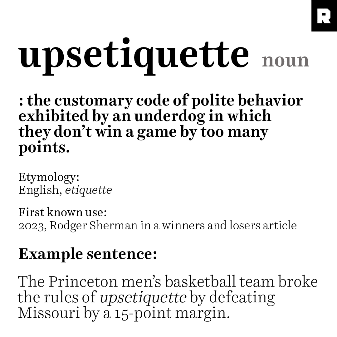 ringer's tweet photo. It was tough to find a word to describe Princeton’s win Saturday over Missouri, so @rodger had to get creative.

(Consider this our official submission for consideration, @MerriamWebster.) https://t.co/NAeeuZypBz