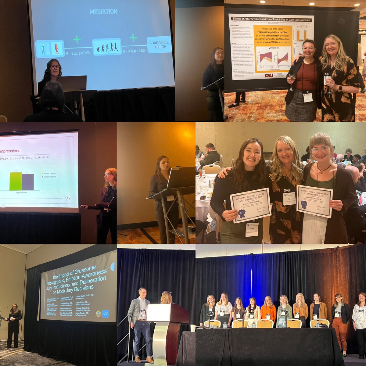 jessicasalerno5's tweet image. Still glowing with pride about the @ASU_LBS student and faculty presenters and award winners at @APLS41 #apls2023 @asu_ssbs @asu
