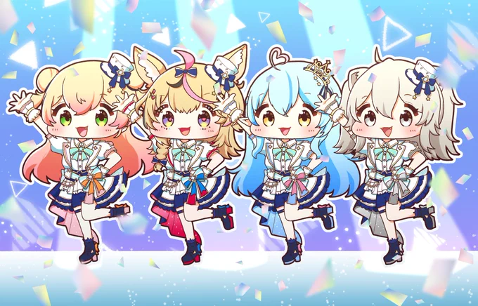 フェスお疲れさま!!5期生ライブ決定おめでとう(ツリーに単体貼ります)#ねねアルバム#絵まる#LamyArt#ししらーと 