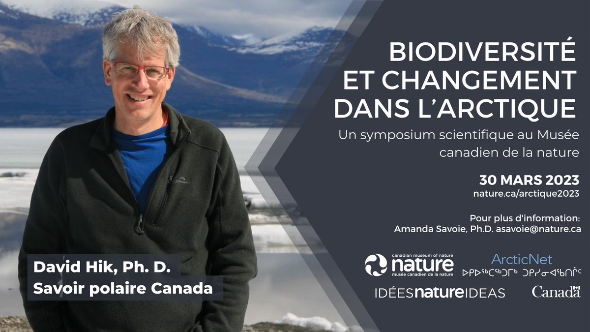 Le symposium #Biodiversité et changement dans l’#Arctique a le plaisir d’annoncer que @davidhik, Ph.D. @POLAIRECanada prendra la parole lors du #symposium. Inscrivez-vous ici: bit.ly/3Xzx5nj @ArcticNet @ArcticNetSA @uarctic @PolarImpact @ArcticFocus @IASC_Arctic