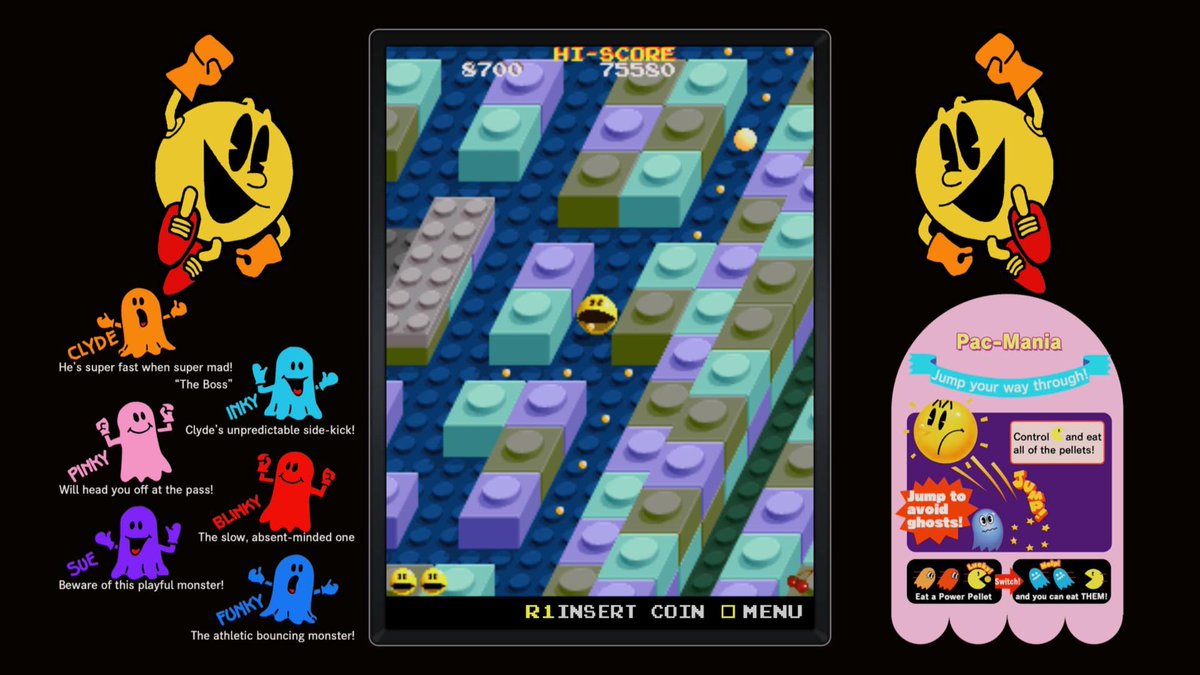 luisgreatgames's tweet photo. Pac-Man Museum+ (PS4)
A great collection of 14 legendary Pac-Man titles! And of course we can customize the virtual arcade! #pacmanmuseumplus #gamer #PS4 #gaming #PacMan #PS5Share #PS5 https://t.co/jxxFbakuul