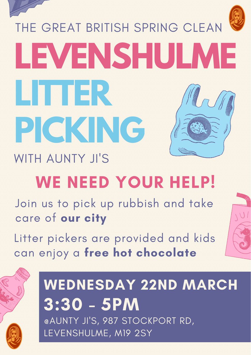 Great British Spring Clean <a href="/theauntyjis/">Aunty Jis</a> this Weds 22nd March 2023 #greatbritishspringclean <a href="/LevyCllrs/">Levenshulme Councillors</a>