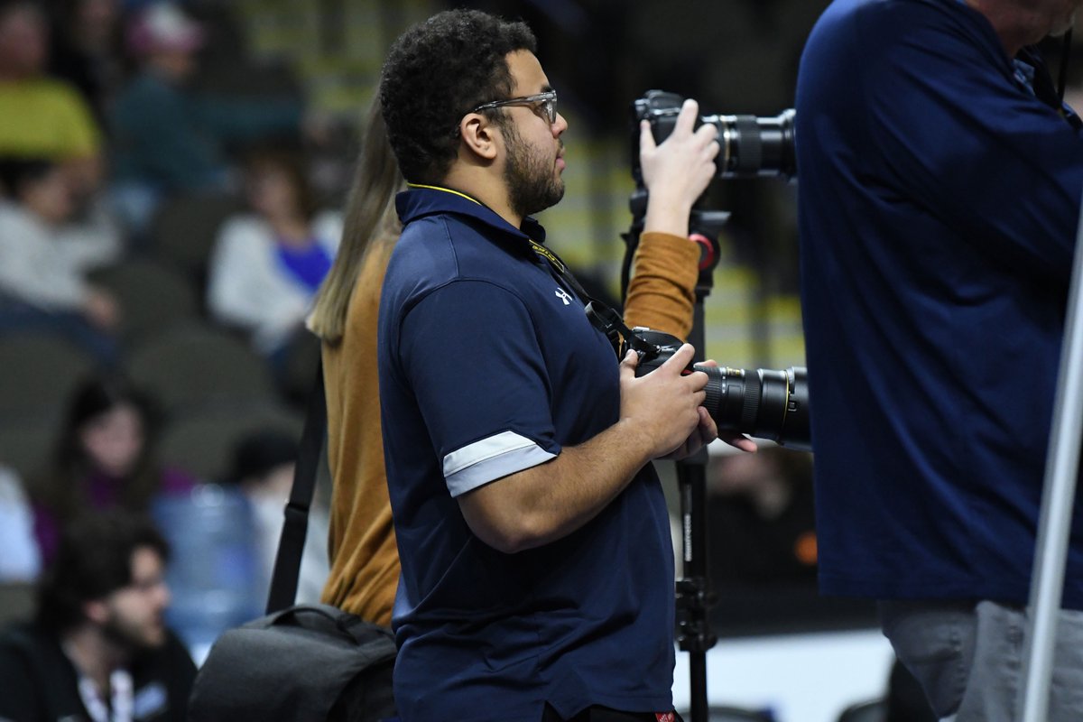 ClarkeAthletics's tweet photo. SID Brett here breaking the 4th wall of social media management for a @ClarkeWBB shoutout to our content team during the NAIA Tournament!

All of the images, pre, during, &amp; post games came from the hard work of these 3!

Proud to work with such an amazing crew!

#ClarkePride https://t.co/Ms4X0T3gEZ