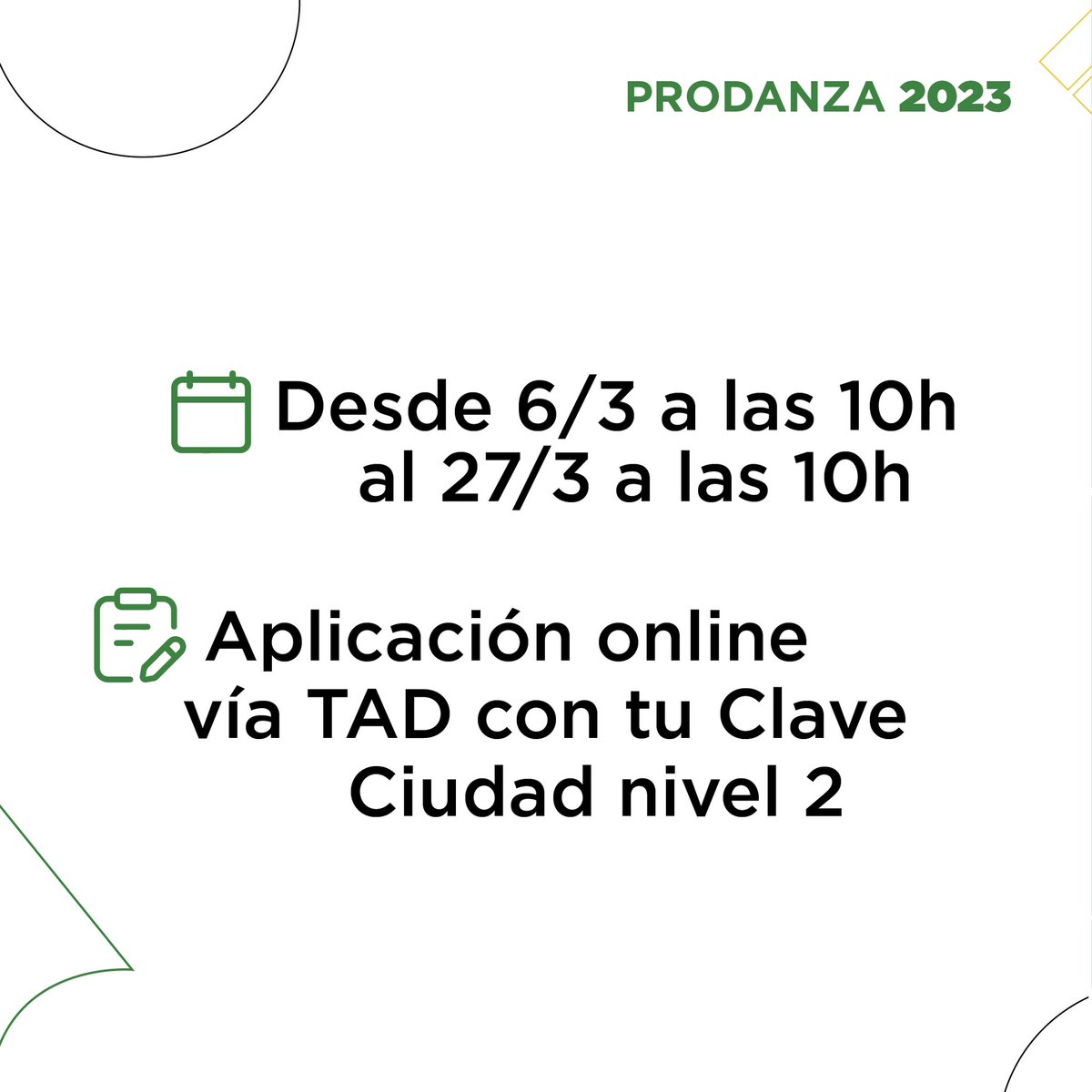 datacultura's tweet photo. ¡Última semana para anotarte en la Convocatoria Prodanza 2023! 🕺🎼
#Prodanza es el programa de Impulso Cultural que fomenta y acompaña la danza en la Ciudad.
Cierre: 27/3 a las 10h.
📝 https://t.co/Q730Z1yJ72
___
#ImpulsamosDANZA
📸 La ofrenda a Tres, de Carlos Trunsky. https://t.co/2gg8IBetwS