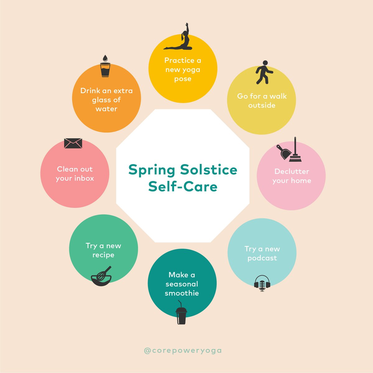 CorePowerYoga's tweet image. Happy Spring Solstice 💐 How are you planning on practicing self care this season? 

#FirstDayofSpring #SpringSolstice #SpringSelfCare