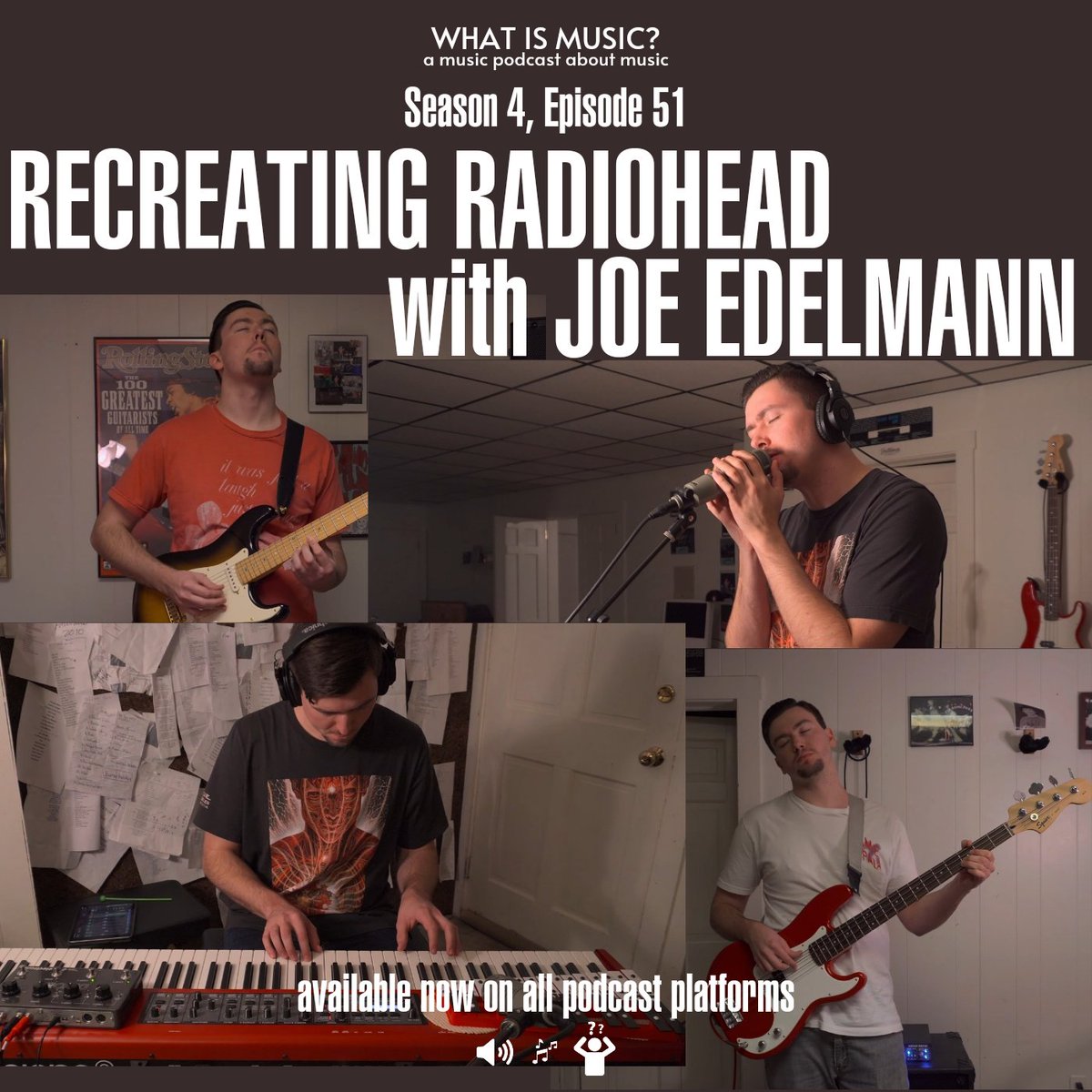 whatismusicpod's tweet photo. This week on our Radiohead podcast we're joined by @joeedelmann to explore what it's  like to be in a Radiohead tribute act, and what goes into his amazing covers! Listen now! #Radiohead https://t.co/FXIPLbPyBL
