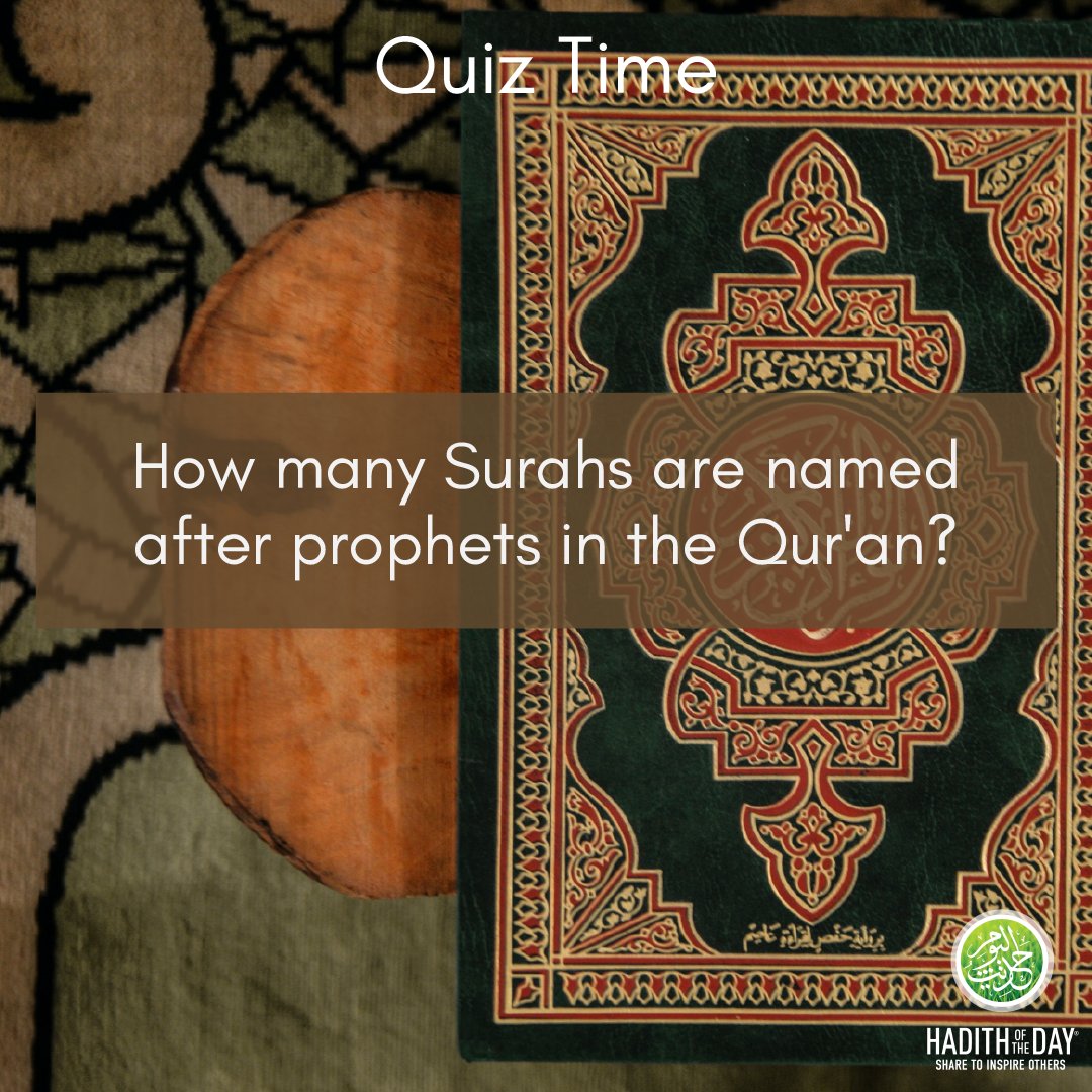 Hadithoftheday's tweet photo. Quiz Time! https://t.co/6teqsnldWz