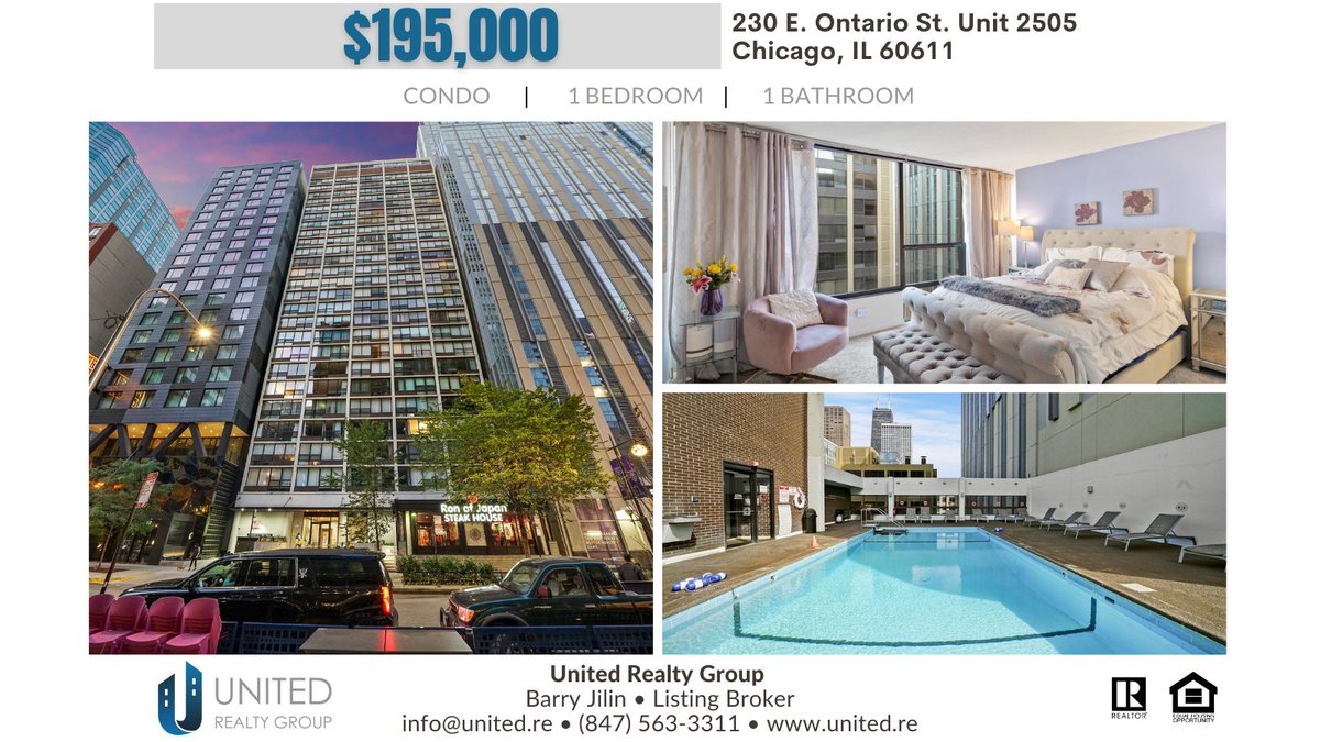 Don't miss your chance to own this incredible condo in one of Chicago's most sought-after neighborhoods. Click Here: hd.pics/887334 
#streeterville #Chicago #downtownchicago