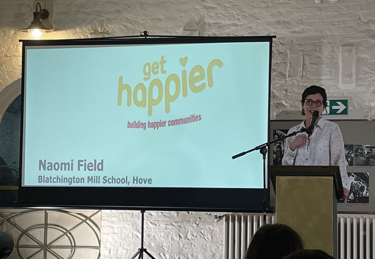 BlatchMill's tweet photo. Fantastic to hear our very own Mrs Field talk about the importance of developing mental health and well-being provision for our young people as part of the brilliant #GetHappier event. Thanks @profpauldolan for the opportunity. https://t.co/IlQgImNiQE