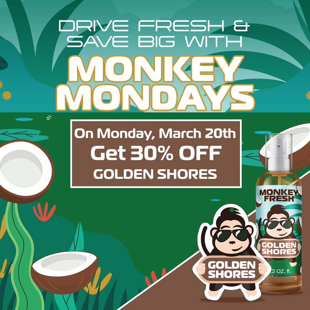 ShopMonkeyFresh's tweet photo. Enjoy the #sweet #smell of the #tropics no matter your drive this week with our ...
#GOLDEN #SHORES #AIR #FRESHENERS
👉 Get yours today at https://t.co/zgnybGiUrj and save 30%OFF with our Monkey Mondays promotion!
Enter code GOLDEN30 at checkout. #cars #stayfresh #monkeyfresh https://t.co/z2I0Sy0RQ9