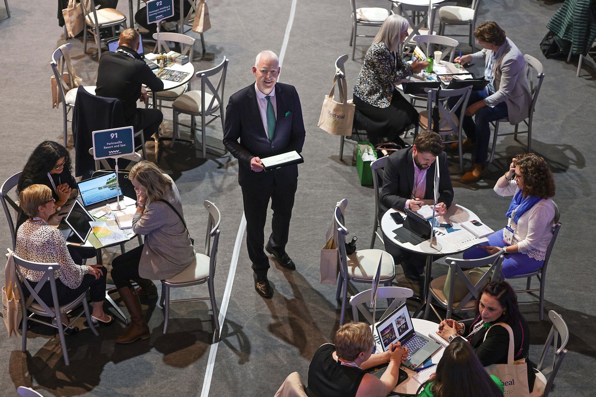 Failte_Ireland's tweet image. “Creating a strong pipeline of future business is key for the recovery of tourism and seeing the demand for the Irish tourism product with international buyers at Meitheal is fantastic.” - Paul Kelly, CEO Fáilte Ireland at the first day of #Meitheal2023