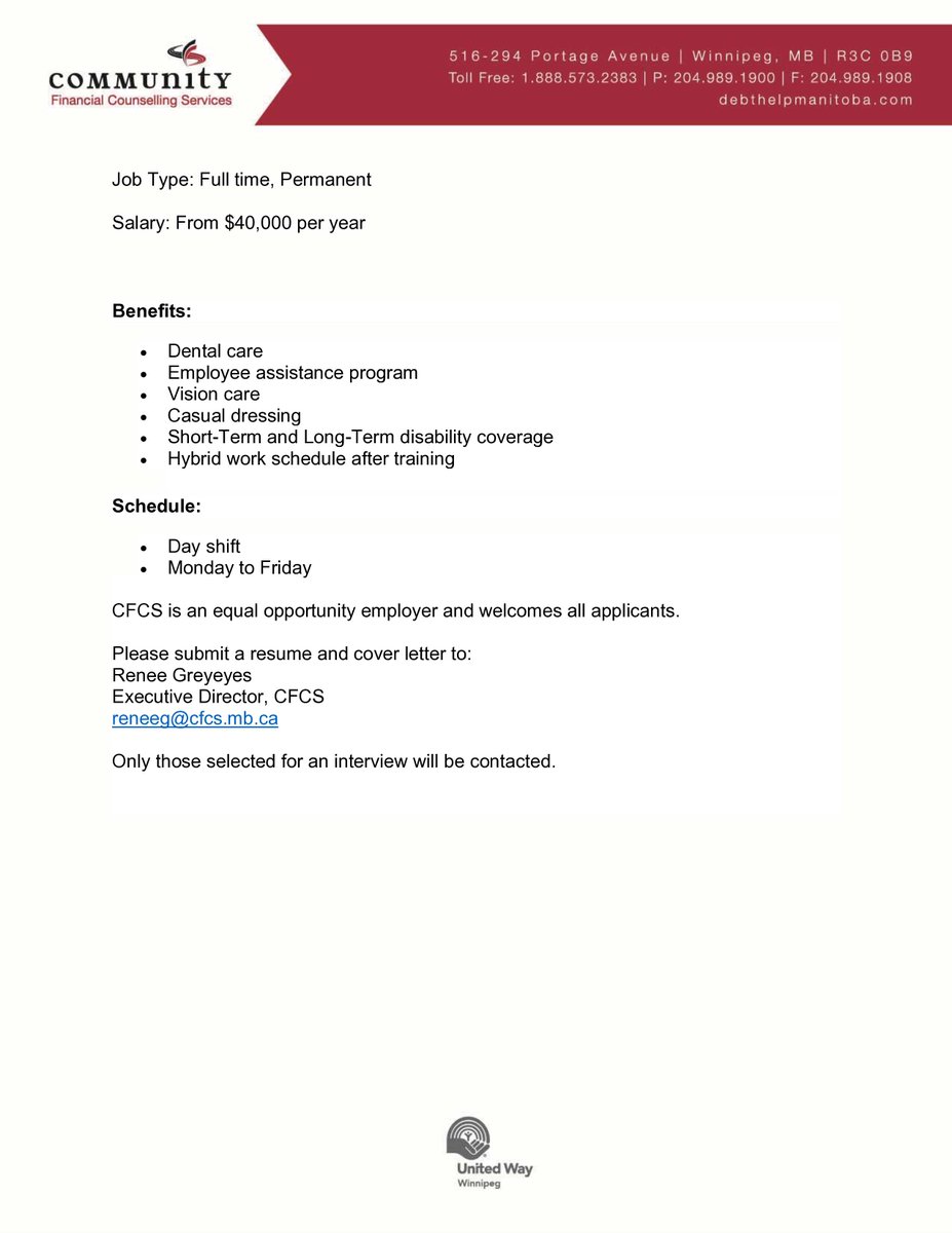 CFCS is hiring for a Financial Counsellor position. The deadline to apply is March 24th. please apply on Indeed.
ca.indeed.com/viewjob?from=a…