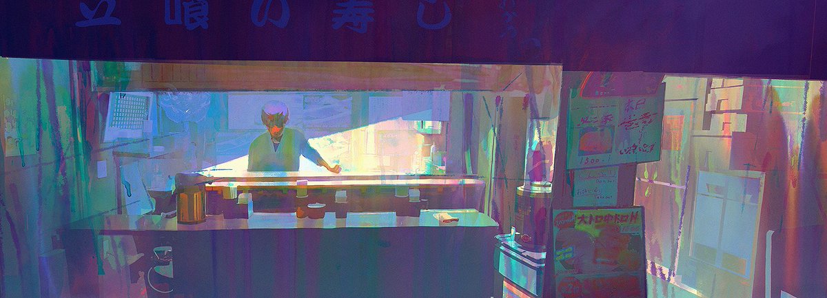「sushi bar 」|Kat Tsaiのイラスト
