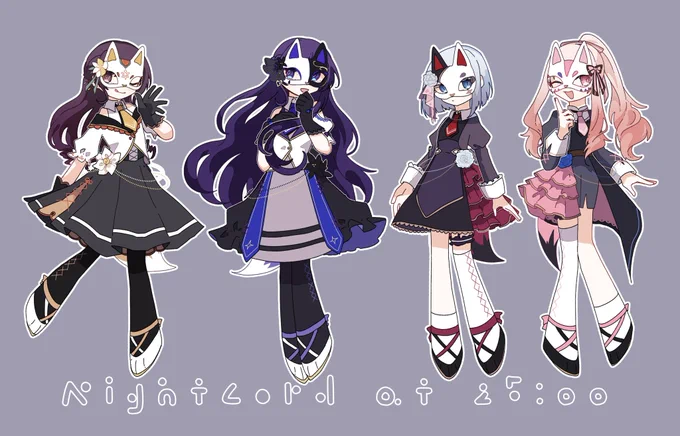 最初仮面つけて顔出ししてないタイプのアイドルパロ25が見たいよ~という、絵。(2枚目はなんやかんやあって(?)顔出しした後) 